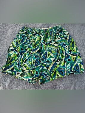 NWOT XL Vintage Joe Boxer Blue & Green Geometric Boxer Shorts